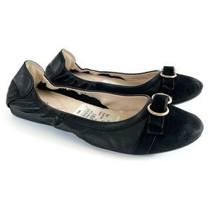 Cole Haan Esme Ballet II Flats Women's 8.5 B Black Leather Slip On Modern Casual